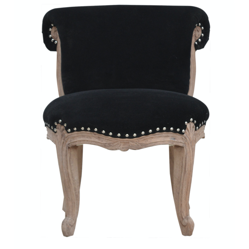 Black discount studded chair
