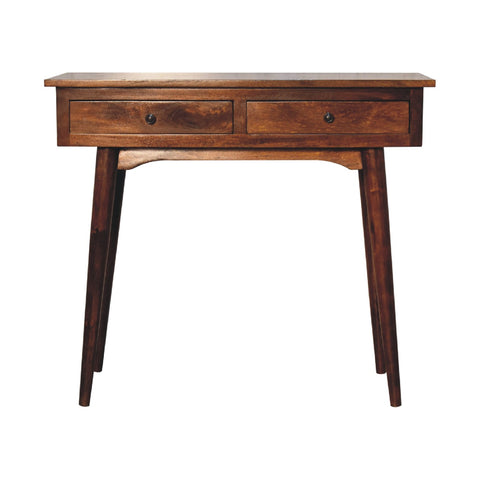 Mango Wood Hallway Console Table with Two Drawers
