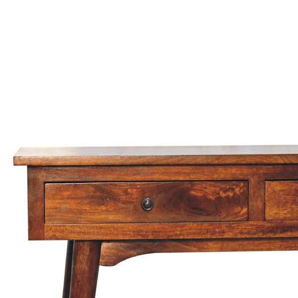 Mango Wood Hallway Console Table with Two Drawers