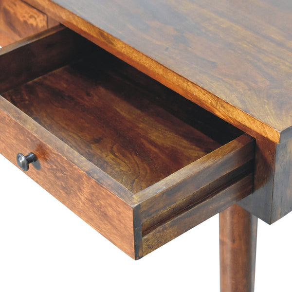 Mango Wood Hallway Console Table with Two Drawers
