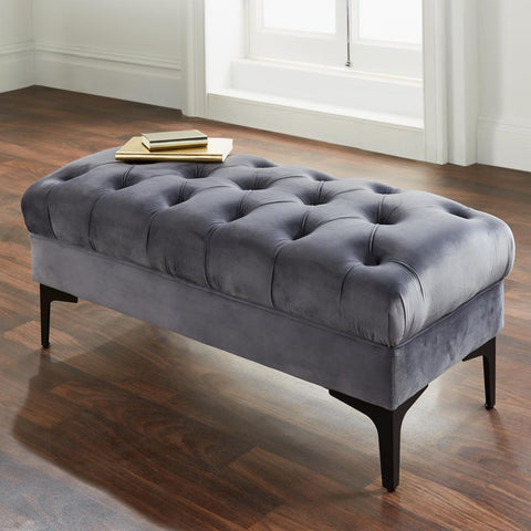 Grey Button Bench