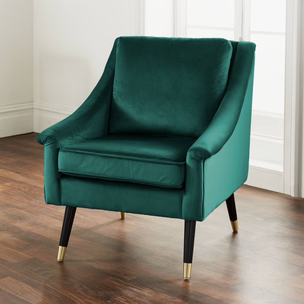 Green Velvet Armchair