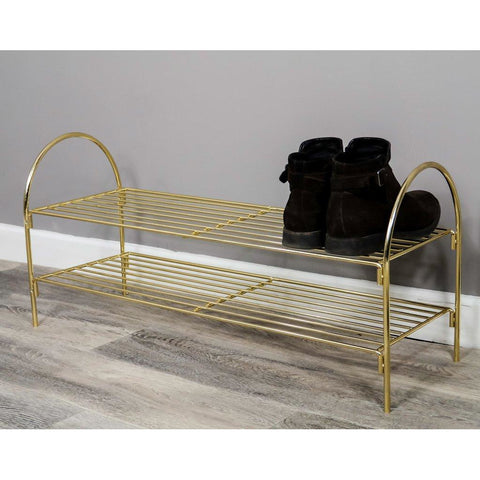 Gold Shoe Rack