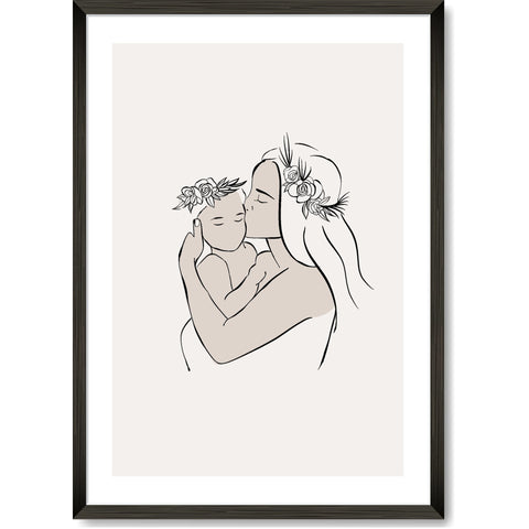 'Mama' Mother Daughter A3 Print